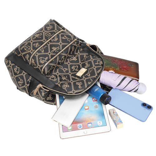 Image of Women Fashion Backpack Purse Multi Pockets Anti-Theft Rucksack Travel Shoulder Bag Handbag