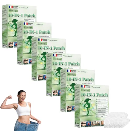 GLORENDA Moringa 10-EN-1 Patch, GLORENDA Patch Minceur, Ingrédients Naturels, pour homme et femme...