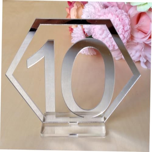 Support numéro de table mariage acrylique miroir pour guider les invités