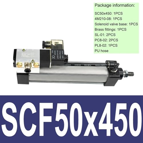 Cylindre pneumatique SCF 50mm à haute précision et commande DC12V stable - 3