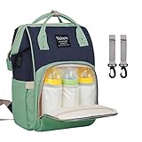 Vaincre Diaper Bag with USB Charging Port, Multi-Function Waterproof Diaper Backpack, Nappy Bags for Travel with Baby, Large Capacity, Stylish and Durable, Green