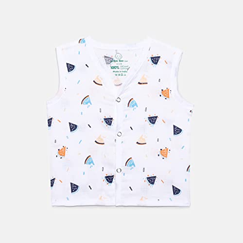 Image of The Boo Boo Club Extra Soft Organic Cotton Muslin Jhabla for Baby (Set of 4). GOTS Certified | 18-24 Months