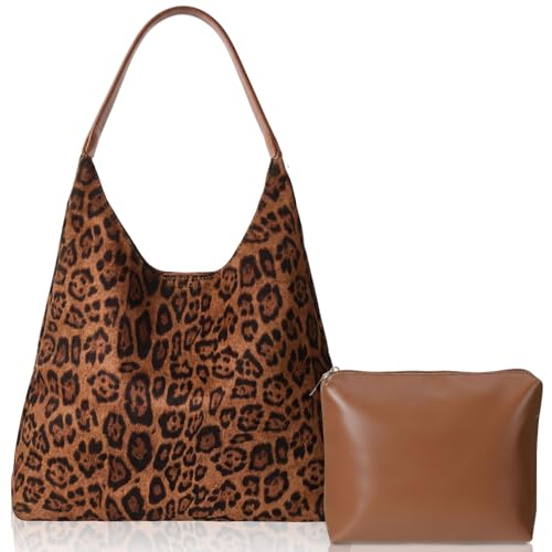 Bolso hobo grande para mujer Abbylike, bolso tote suave vegano y conjunto de cartera pequeña, regalo de moda para mujeres miniatura 1