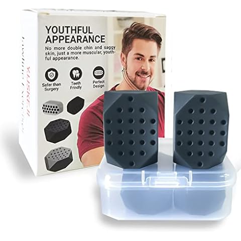 YJJSKEJI Jawline Exerciser- Jaw Exerciser For Men & Women Double Chin Reducer Powerful Chin Exerciser For Slimming And Toning Out Cover