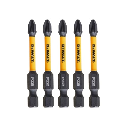 DEWALT DT7391T-QZ - 5 Inserti per Avvitatore a Impulsi Impact Torsion Extreme, Attacco 1/4", 57 mm PZ2