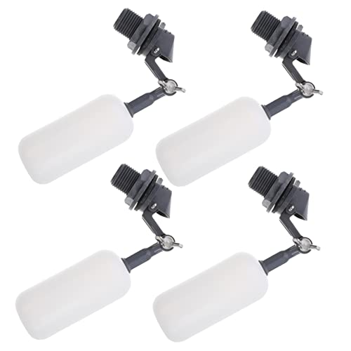 ROMISBABA 4Pcs Mini Float Valve Water Control Ball Valve for Humidifiers Aquariums Ice Machines Automatic Refill White