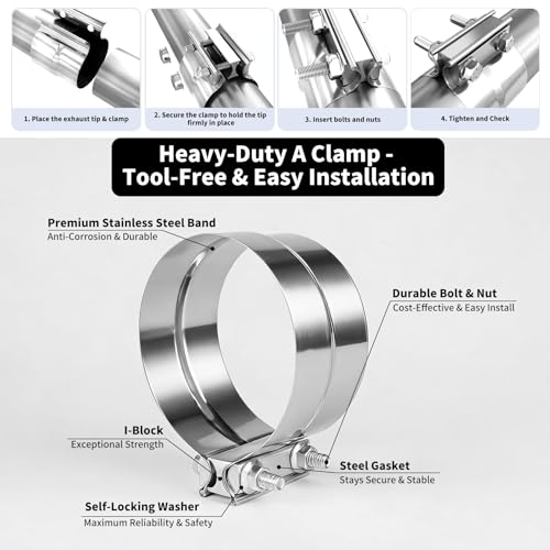 Exhaust Tip 4 to 6 Inch Elbow