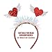 Shurhome Glittering Powder Valentine Heart Headband for Party Gathering Music Festival Hairband for Holiday Celebrations Fashionable Headwear