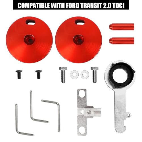 CISSIYOG Motor Einstellwerkzeug kompatibel mit Ford Transit 2.0 TDCi/EcoBlue, Nockenwellen Arretierung, Steuerzeiten Wechsel Werkzeug, Benziner Arretierwerkzeug, Zahnriemen Wechsel Werkzeug Set