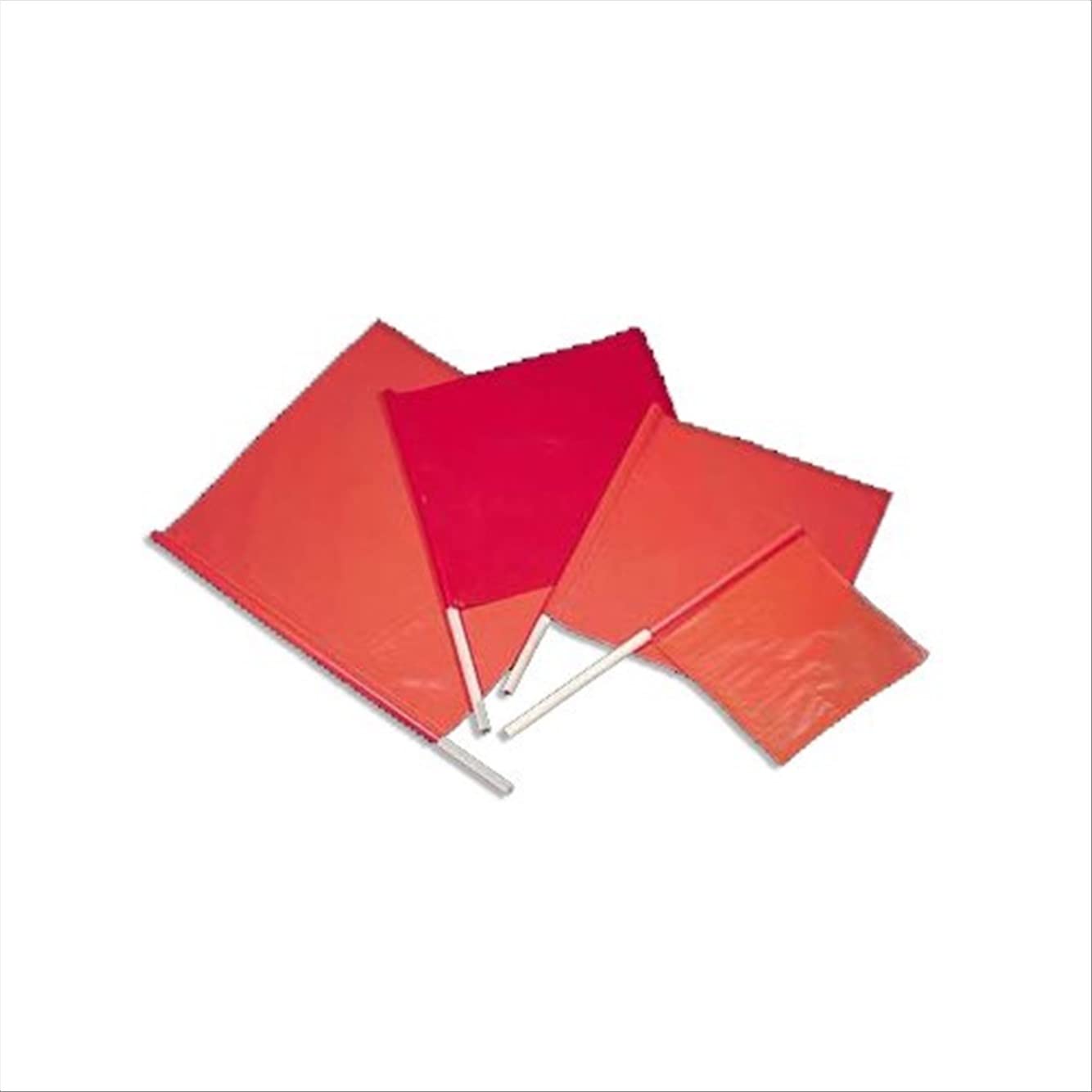 Mutual Industries 14967-79-30 Vinyl Highway Safety Traffic Warning Flag, Red, 24" x 24" x 30" (Pack of 10)