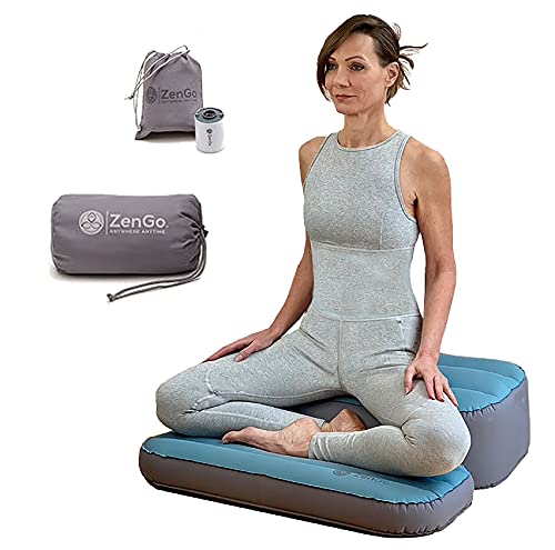 ZENGO Modern Comfort Inflatable Meditation and Yoga Cushion Set Seat