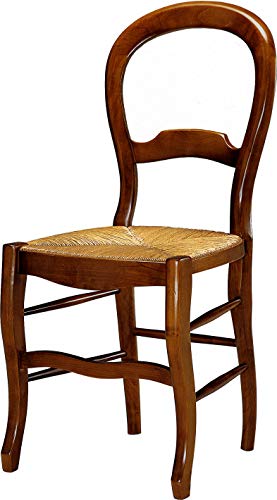 Destock Meubles Chaise merisier Dossier Violon Assise Paille