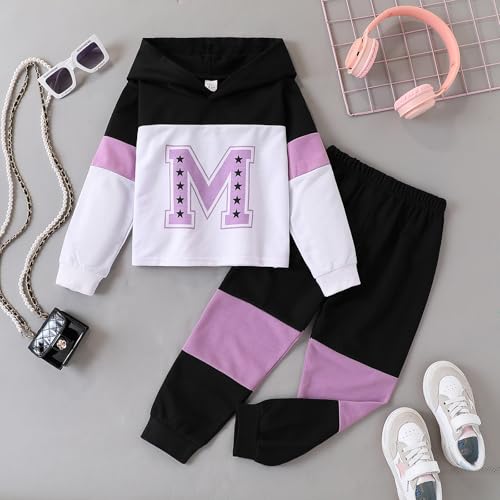 Image of Kid Toddler Girl Clothes - Tie Dye Hoodie Sweatshirt Girl Outfits Pullover Jogger Hooded Sweatpant Set