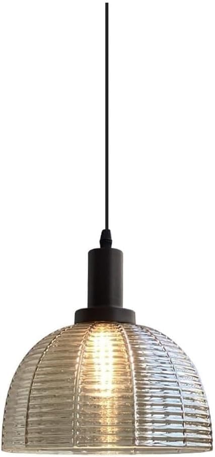 Chandelier de plafond anti éblouissement avec suspension verre brodé