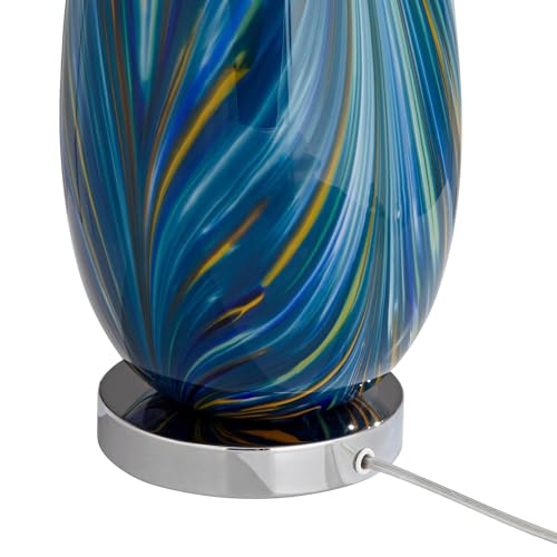 Lámpara de Mesa de Vidrio Multicolor Possini Euro Design 28.5 pulg miniatura 5