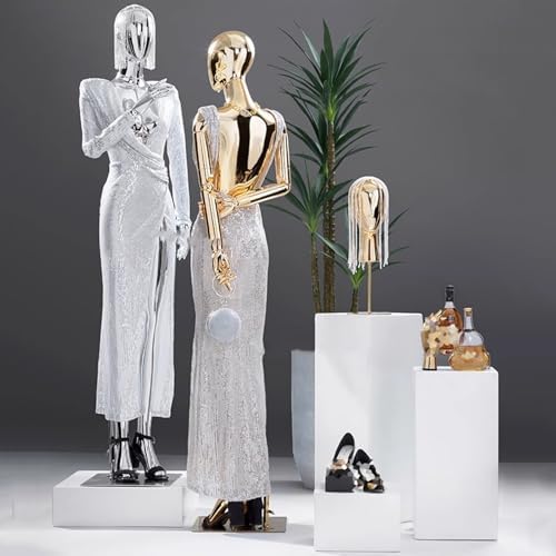 Versatile Mannequin Display Stand for Clothing, Shoes & Accessories | Stylish Pedestal Riser for Bridal Shops | Eye-Catching Merchandising Platform 50x50x15cm image 5