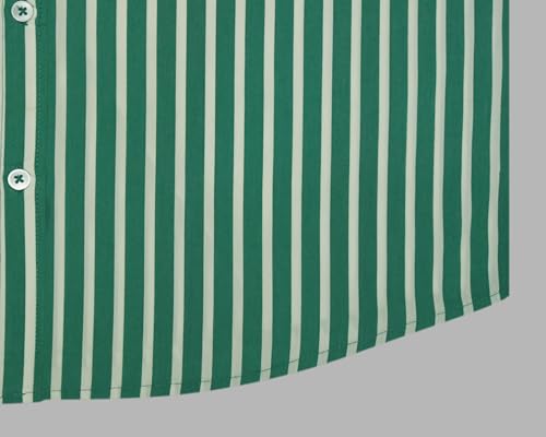 Image of GHPC 100% Cotton Striped Half Sleeves Regular Fit Formal Shirt for Men
