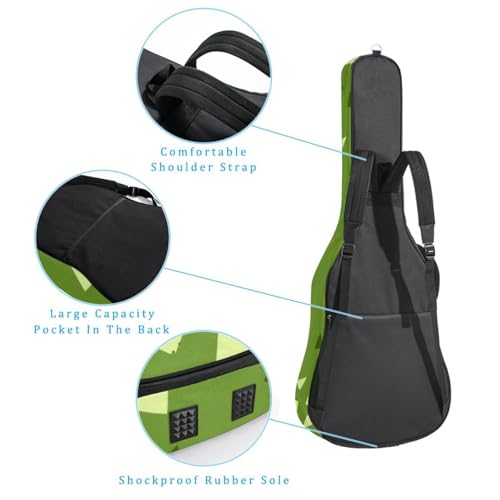 Housse pour guitare acoustique imperméable imprimé géométrique multicolore