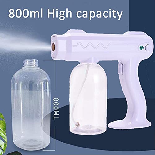 TOPNIU Spray Container Nano verstuiving Spray Gun 800ML Blauw Licht Nano Stoom Verstuiving Fοgger Sprayer, Portαble Elektrische Desinfectiοn Spray Fοgger, Handheld Spray Steam Gun - Image 3