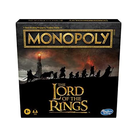 Monopoly: The Lord of the Rings Edition Board Game Inspired by the Movie Trilogy, Play as a Member of the Fellowship, For Kids Ages 8 and Up Cover