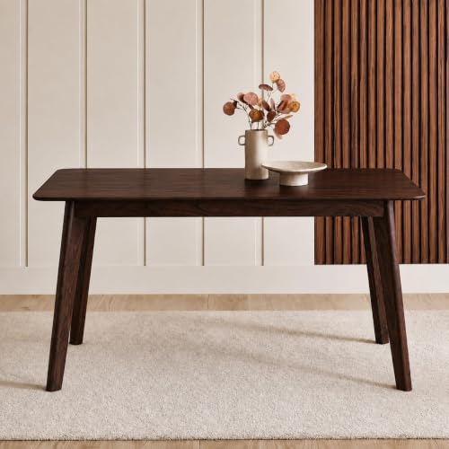 Image of UK FURNITURE Sheesham Wood 4 Seater Dining Set | Includes 2 Chairs & 1 Bench | Solid Wood Dining Table Set for Dining Room(Walnut, 4 Seater)