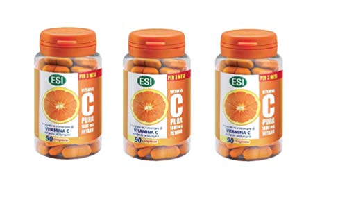 Difese Immunitarie No Glutine Vegan Ok, 3 Esi Vitamina C Pura 1000 Mg Retard - 90 Compresse