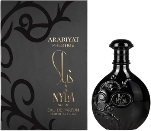Image of Arabiyat Prestige Nyla Suede EDP 80ml - for Men & Women | Unisex Sweet Gourmand Fragrance with Caramel, Vanilla, Musk & Leather