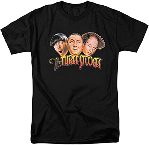 FHKMBZAAQ The Three Stooges Heads T Shirt & Stickers(3X-Large)