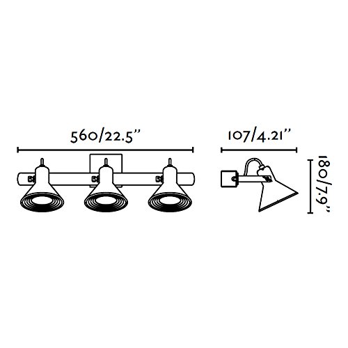 Faro Barcelona Cup LED-Wandleuchte – Retro-Design, 3x GU10 Fassungen, Metallgehäuse, 60er-Jahre-Style