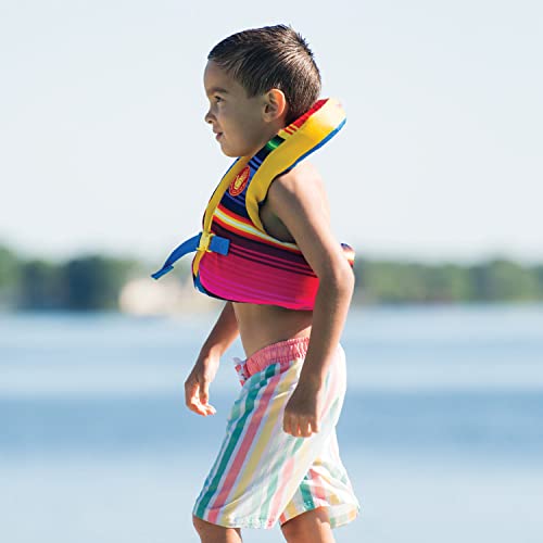 Body Glove Paddle Pals Splash Child Swim Vest, Toddler Floatie USCG and Transport Canada Approved Children Life Vest Fits 33-55 LBS, Level 70 (Type III) PFD Life Jacket for Kids - Mexican Blanket