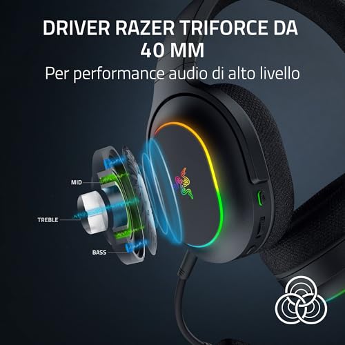 Barracuda X Chroma - Cuffie da gioco wireless multipiattaforma con 6 zone Chroma RGB (SmartSwitch Hyperspeed e Bluetooth, driver da 40 mm, microfono cardioide HyperClear staccabile) Nero - Cuffia gaming - Immagine 4