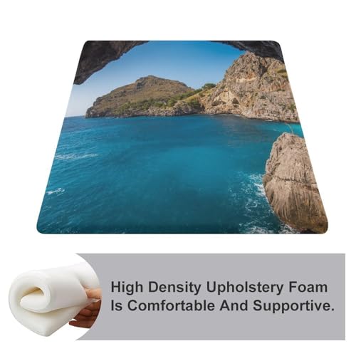 Cojín de espuma viscoelástica Arch in Mallorca de 38x35 cm con funda lavable para silla de comedor 4