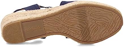 LifeStride Womens Katrina 2 Espadrille Wedge Lux Navy 8 W | Image 6