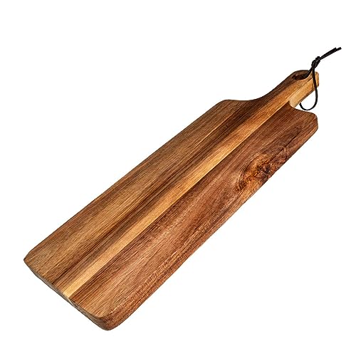 Tabla de cortar de madera Intirilife compacta de 43 cm para pan y carne 2