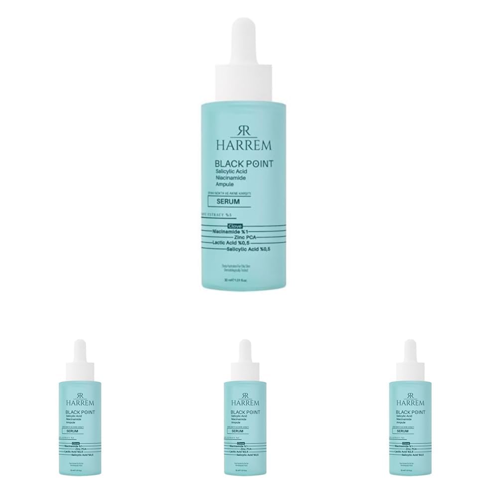 Akneli&Yağlı Cilt Tipleri İçin Niacinamide İçeren Cilt Bakım Serumu 30 ML Black P.int (4 paketi)