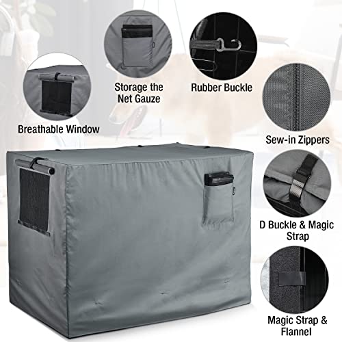 PINGKO Durable Dog Crate Cover-Water Resistant Breathing Lightweight 600D Polyester Fits for 36 42 48 Inches Wire Pet… - Image 4