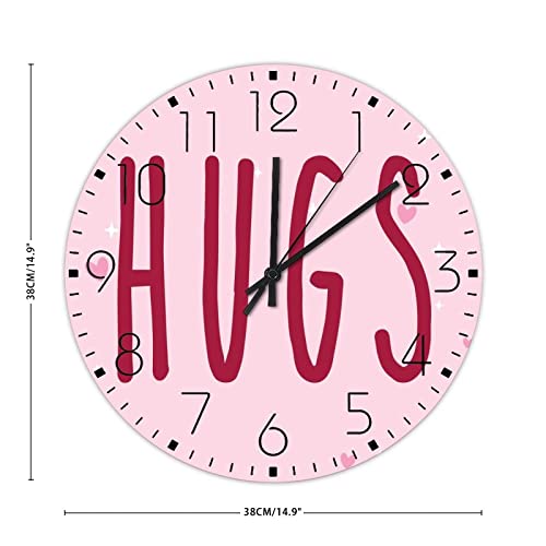 Horloge murale en bois personnalisée design 38cm pour bureau chic