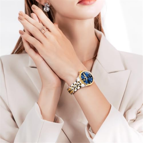 Image of OLEVS Automatic Womens Watch Mechanical Calendar Watches Diamond Fashion Waterproof Female Wrist Watch