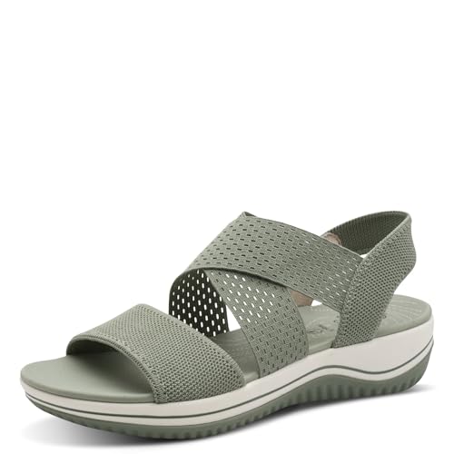 Sandales à talon Jana Coshy Wedge confortables en coloris beige sand pour femmes