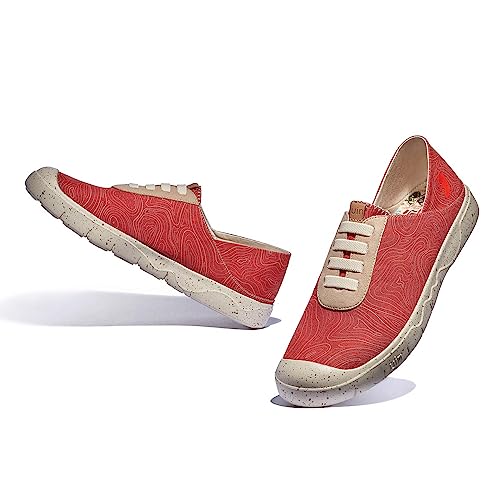 UIN Women's Fashion Sneakers Lightweight Walking Casual Slip Ons Loafers Comfortable Art Painted Travel Shoes Cadiz4