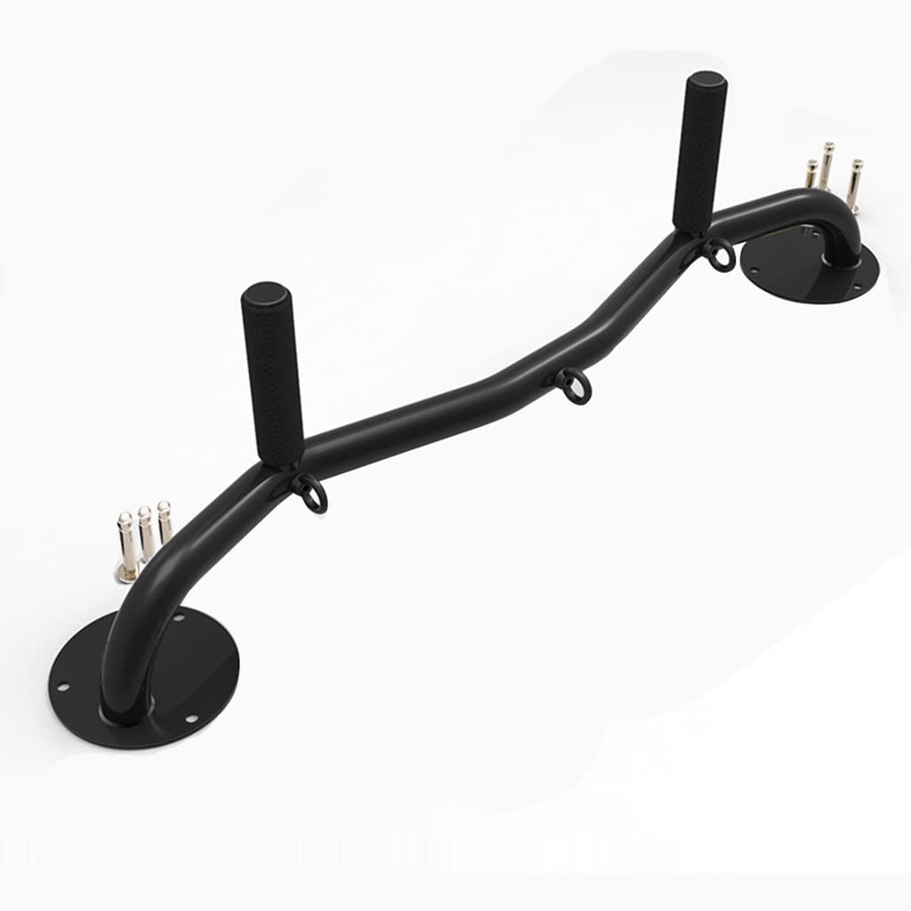QUSYZD Chin Up Bar Wall Mounted Pull Up Bar, Steel Strength Training Horizontal Bar With Rings, Swing Sandbag Resistance Band Hanging Fitness Bar,