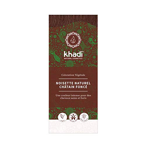 Khadi Teinture aux Plantes Noisette Naturel Châtain foncé 100g