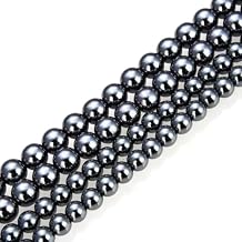 200pcs Adabele Natural Black Hematite Healing Gemstone 4mm Small Round Loose Beads Gem Stone Spacer for DIY Craft Jewelry Making GFC1-4