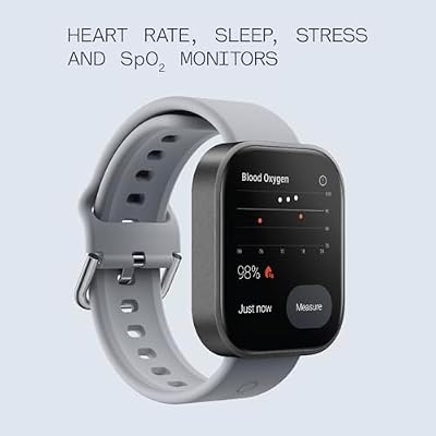 CMF BY NOTHING Watch PRO Smart Watch with Bluetooth Call, 1.96 Smartwatch for Men Women IP68 Waterproof, Fitness Tracker 100 Sport Modes with Heart Rate Monitor for iOS Android Black
