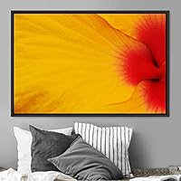 Framed Canvas Wall Art Bright Flowers Closeup Colorful Cool Floral Multicolor Petal Photography Realism Romantics - 16x24 inches