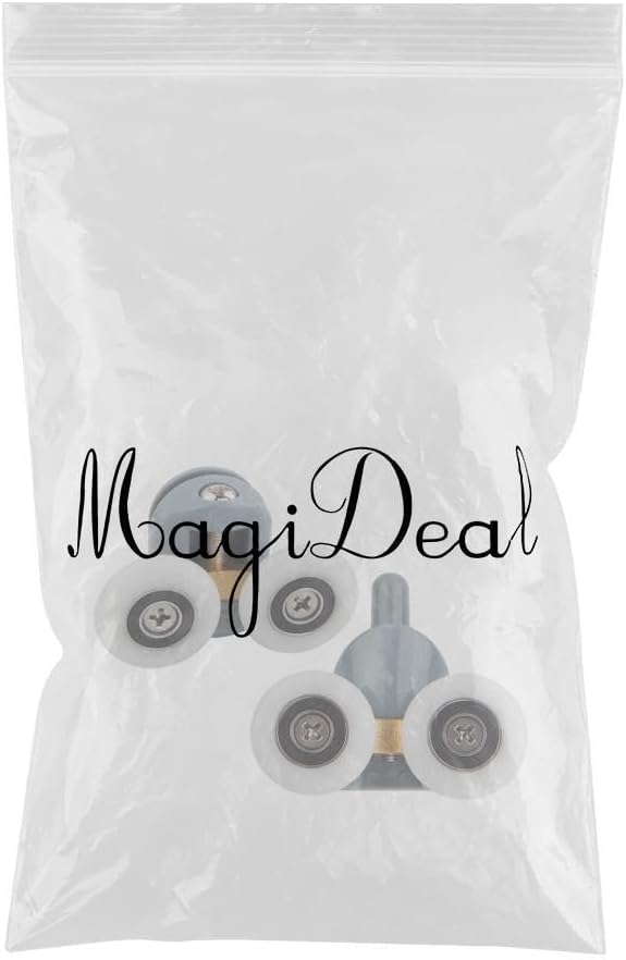 2Pcs Shower Door Rollers Twin Round Wheels Track Pulleys Wheels Grey 23Mm|Home & Garden|Bath|Other Bathroom Items