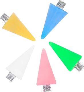 DEARMAMY 1 Juego Puntas de Acrílico para Bolígrafo de Manicura Herramientas de de Uñas Diy Puntas de Repuesto para de Pedrería Colores Mezclados Blanco Amarillo Azul Verde y Rosa