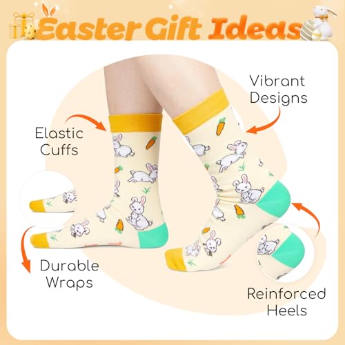 HAPPYPOP Easter Gifts for Teens - Funny Rabbit Socks for Women, Girls and Men, Bunny Socks