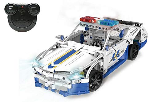Preisvergleich Produktbild Modbrix Technik Bausteine Polizeiauto 2,4 Ghz RC Auto Ferngesteuertes Auto