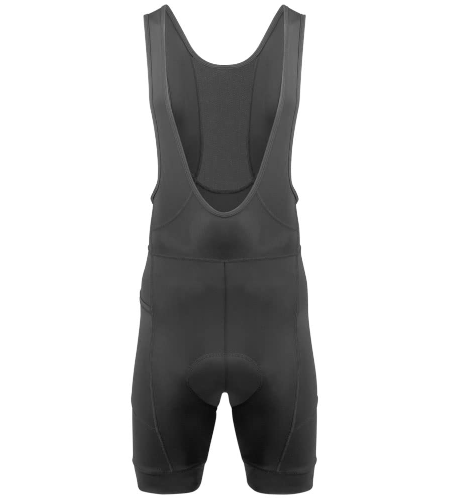 AERO|TECH|DESIGNS | Men's 3D Gel Padded Bike Bib-Shorts | Black | Large